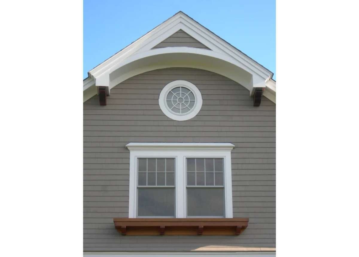 Image of a shingle-style home window by Gilmore Building Company in Central, MA