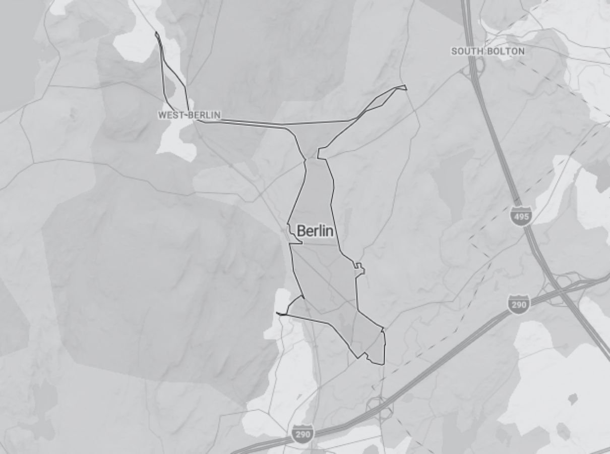 Image of a map of Berlin a service area of Gilmore Building Co Image of a map of Berlin a service area of Gilmore Building Co