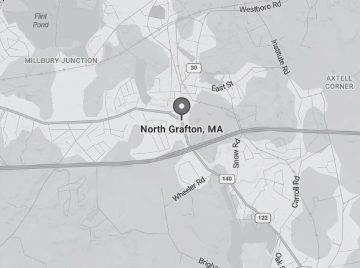 Image of a map of North Grafton a service area of Gilmore Building Co Image of a map of North Grafton a service area of Gilmore Building Co