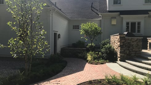 Rear entrance to garage