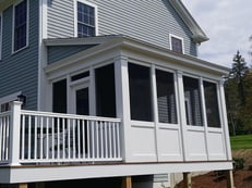 Rear view of home and porch