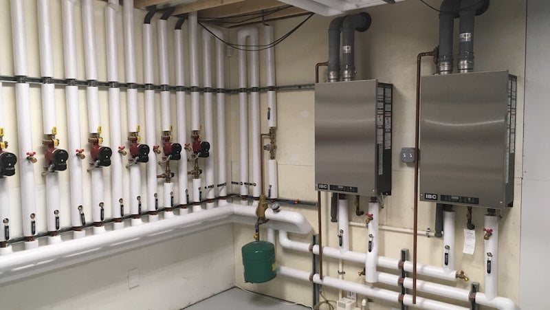 A geothermal energy system installed by Gilmore Building Co.
