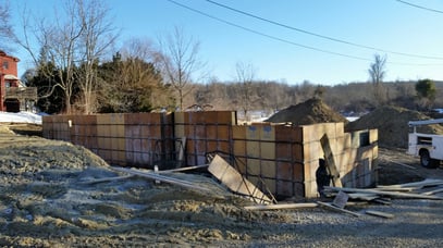 View of Foundation Construction Aberg Manor